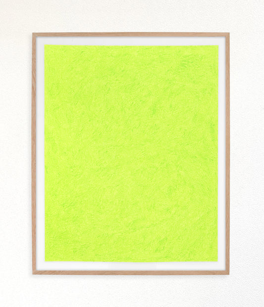 One Light Green Panda Crayon on White Paper
